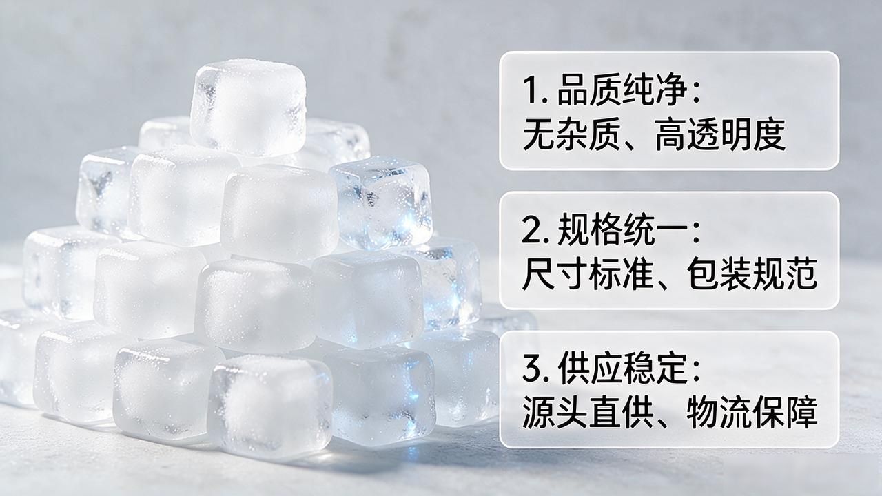 制冰工艺冷链链路指标_西安降温冰块批发实力推荐_降温冰块批发供应商选择标准